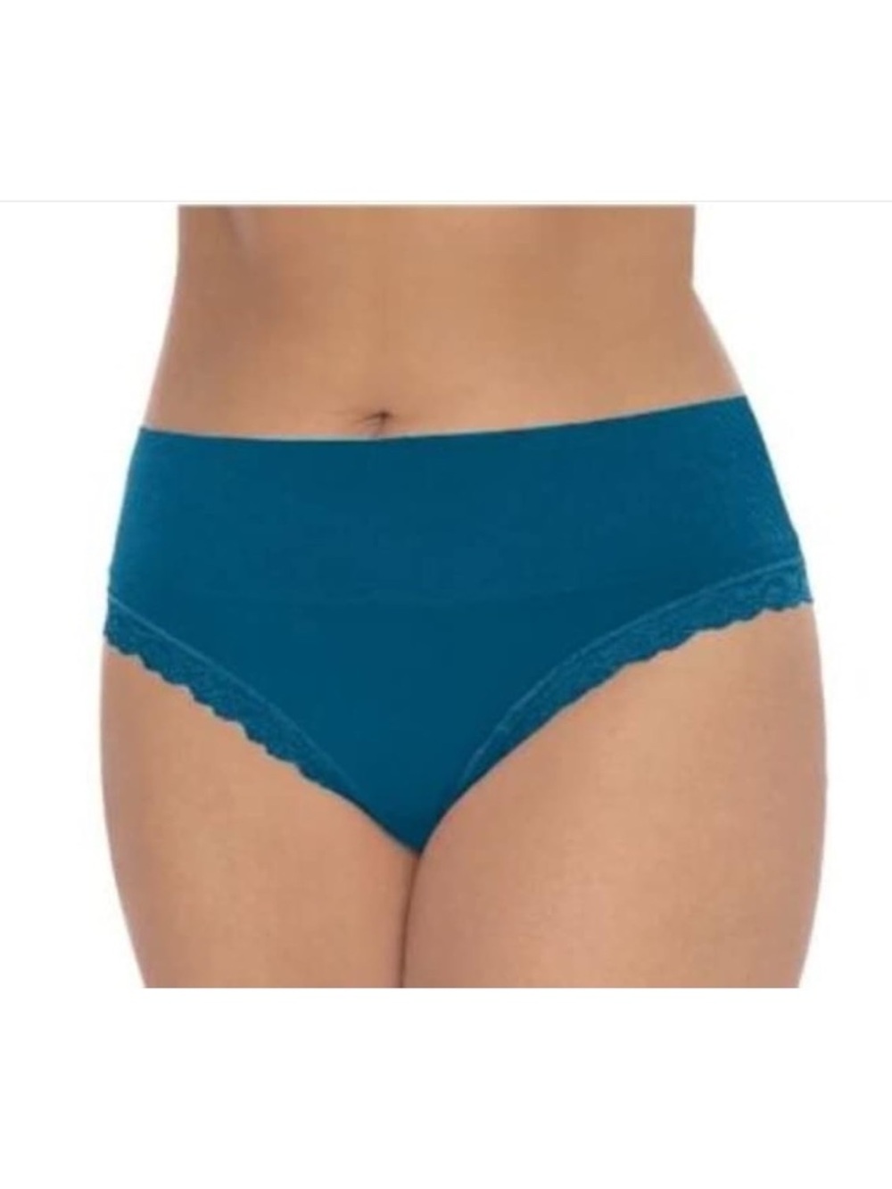 Secret Treasures Turquoise High-Waist Wide Band Lace-Trim Thong size XXL